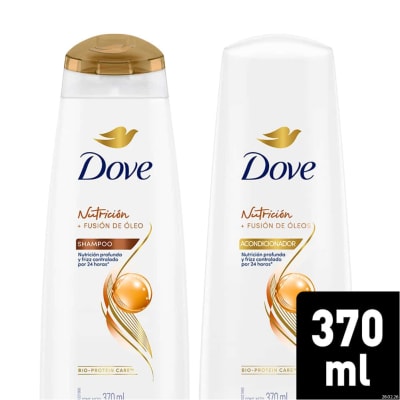 Pack Shampoo  370Ml + Acondicionador 370Ml Dove Nutrición  + Fusión De Óleos1