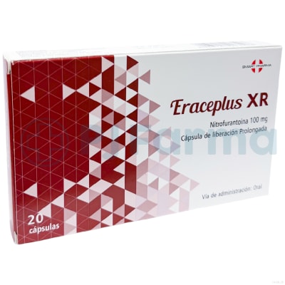 Eraceplus Xr (Nitrofurantoina) 100MG Smart Pharma Caps.
