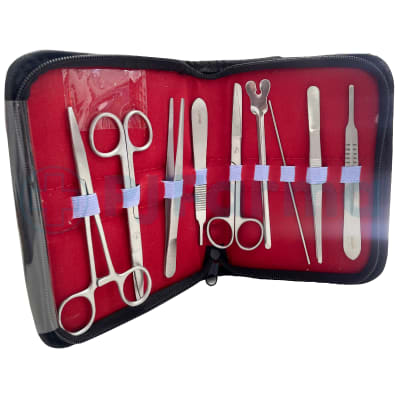 Estuche De Disección o Cirugía  Menor x 9 Piezas Alkhofar