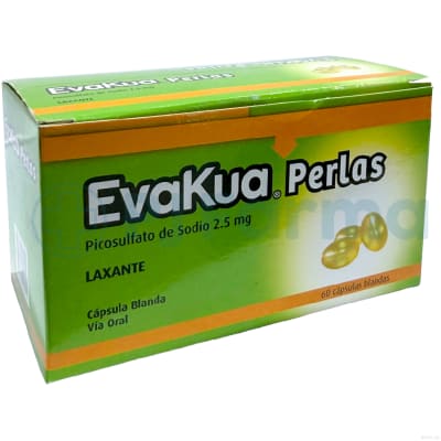 Evakua Perlas (Picosulfato De Sodio) 2.5 Mg Medifarma Caps.