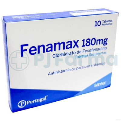 Fenamax (Clorhidrato De Fexofenadina)180 Mg Portugal Tab.