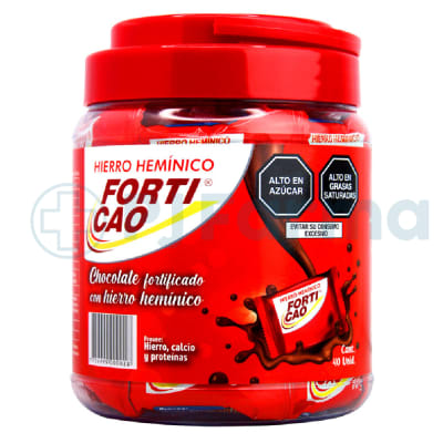 Forticao Hierro Hemínico Chocolate  Frasco X 40 Unid1