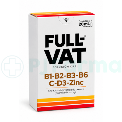 Full-Vat (B1-B2-B3-B6-C-D3-ZINC) Oral Caja X 3 Unid