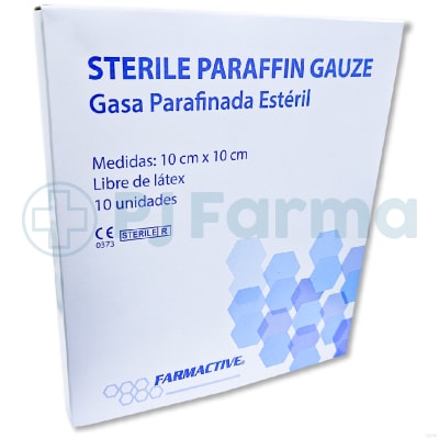 Gasa Parafinada 10 X 10 Farmactive Unid2