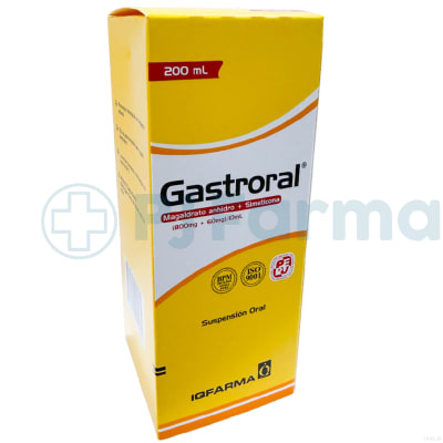 Gastroral (Magaldrato Anhidro+Simeticona)800Mg+60Mg Iq Farma Oral Frasco X 200Ml1