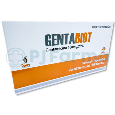 Gentamicina 160mg/2ml Amp. Dany Caja X 10 Unid