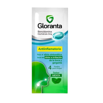 Caramelos Gloranta Bencidamina Nf(Menta)Good Brands
