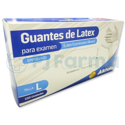 Guante de Latex L Alkhofar Caja X 100 Unid