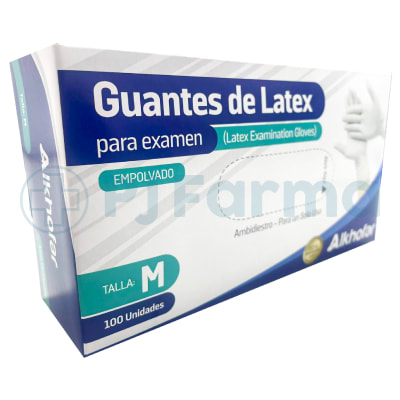 Guante de Latex M Alkhofar Caja X 100 Unid