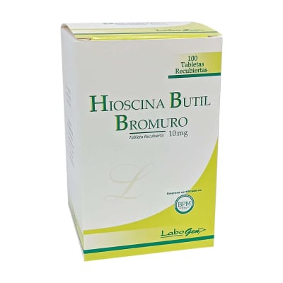 Hioscina Butil Bromuro 10 Mg Tab. Labo Gen Caja X 100 Unid1