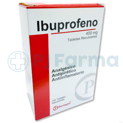Ibuprofeno 400 Mg Tab. Portugal Caja X 100 Unid