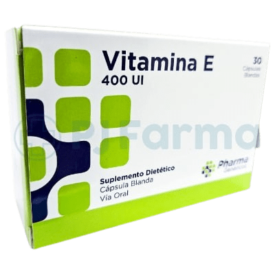 Vitamina  E 400 UI Pharma Genéricos Cap. Caja X 30 Unid1