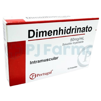 Dimenhidrinato 50 Mg/Ml Amp Portugal CajaX 10 Unid