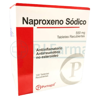 Naproxeno Sodico Tab. 550mg Portugal  Caja X 100 Unid