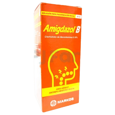Amigdazol B 0.15% Solución  Para Pulverización  Bucal X 20 Ml Markos1