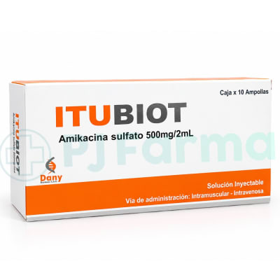 Itubiot (Amikacina Sulfato) 500 Mg/2 Ml Amp Dany Caja X 10 Unid1