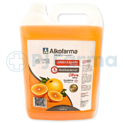 Jabón  Líquido Antibacterial Cítrico Alkofarma Galón1