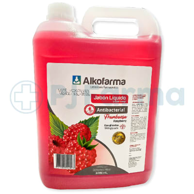 Jabón Líquido Antibacterial  Frambuesa Alkofarma galón
