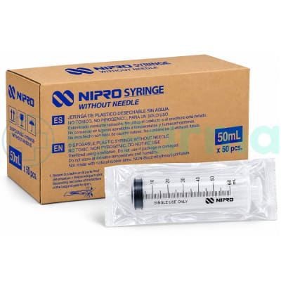 Jeringa s/a 50 ML Punta Rosca Nipro1