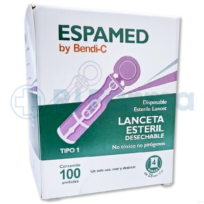 Lancetas Espamed By Bendi C Caja X 100 Unid