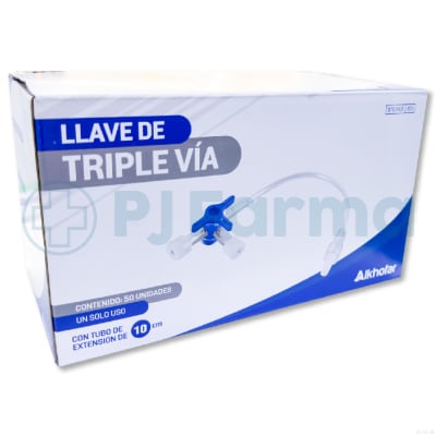 Llave 3 Vias C/E 10 Cm Alkhofar Caja X 50 Unid