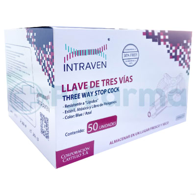 Llave 3 Vías Simple Intraven Caja X 50 Unid
