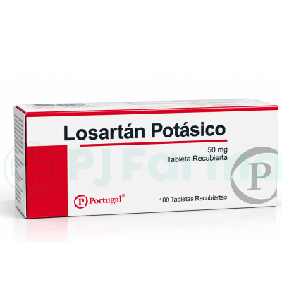 Losartán Potásico  50 Mg  Tab. Portugal Caja X 100 Unid