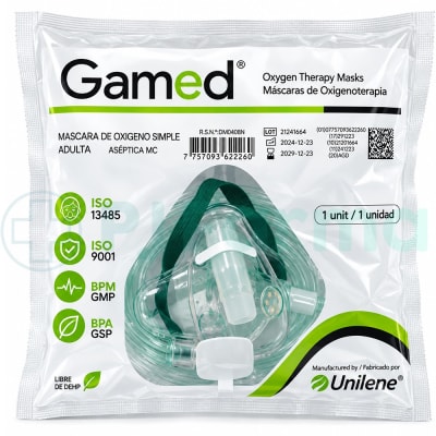 Mascara De Oxigeno Simple Adulto Gamed