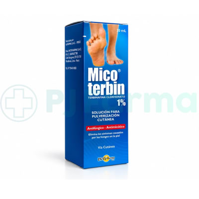 Micoterbin (Terbinafina Clor.)1% Spray Intipharma Frasco X 30Ml1
