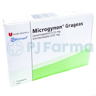 Microgynon Grageas (Levonorgestrel+Etinilestradiol )0,15Mg+0,03Mg Portugal Caja X 21 Unid1