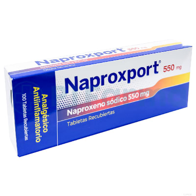 Naproxport (Naproxeno Sódico) 550 Mg Portugal Tab X Unid1
