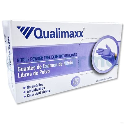 Guante De Nitrilo Violeta Xs Qualimaxx Caja  X 100 Unid1