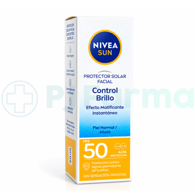 Protector Solar Facial Nivea Sun Control Brillo Y Efecto Matificante 50 Fps Tubo X 50 Ml1