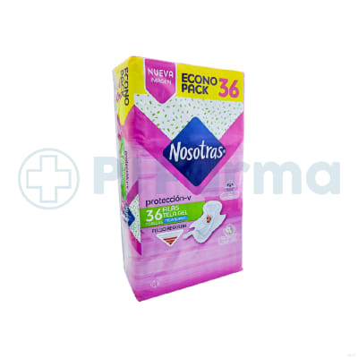 Toalla Higiénica Nosotras  Alas Tela Gel Pack X 36 Unid