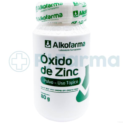 Óxido De Zinc En Polvo 80 Gr Alkofarma