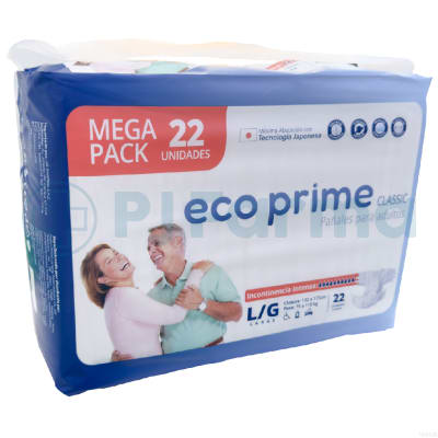 Pañal Para Adulto Eco Prime Classic Pqte X 22 Unid Talla L/G1