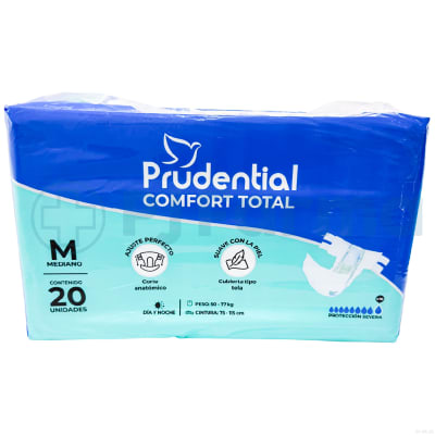 Pañal Para Adulto Prudential Confort Total Pqte X 20 Unid Talla M1