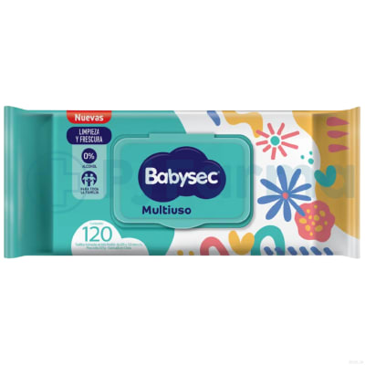 Toallitas Húmedas Babysec Multiuso Pqte X 120 Unid1