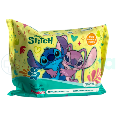 TOALLITAS HÚMEDAS GELATTI STITCH PQTE X 25 UNID1