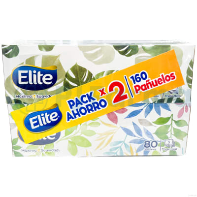 Pañuelos Desechable Elite Pack X 2 / 160 Unid1