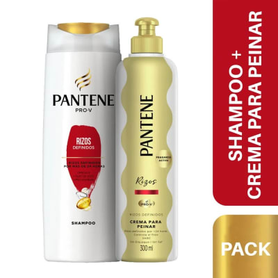 Pack Shampoo 400Ml + Crema Para Peinar 300Ml Pantene Rizos Definidos1