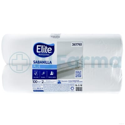 Papel Sabanilla Plus Blanco 100Mts Elite X 2 Rollos