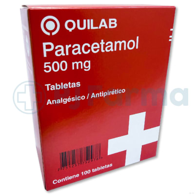 Paracetamol 500 Mg Quilab Tab. Caja X 100 Unid