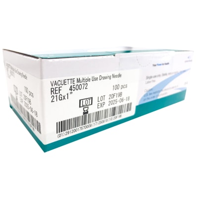 Aguja Vacutainer 21g x 1 caja x 100 uni. Vacuette