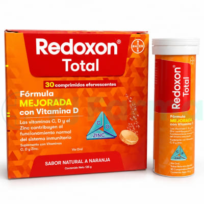 Redoxon Total Tableta Efervecente Sabor Naranja Tubo X 10 Unds1