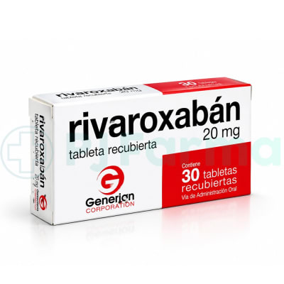 Rivaroxabán 20 Mg Tab. Generion Corporation Caja X 30 Unid