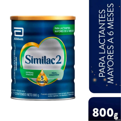 Similac 2 Mezcla De 5 Hmos (Para Lactantes Mayores De 6 Meses) Lata X 800 Gr1