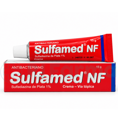 Sulfamed Nf (Sulfadiazina De Plata) 1% Tubo X 15 Gr Medifarma