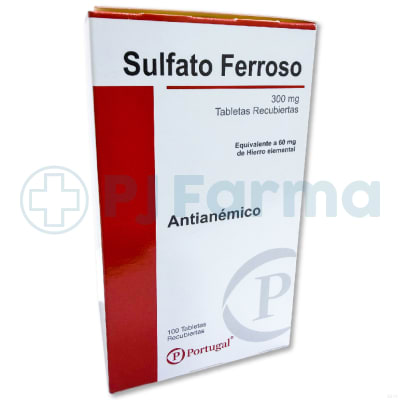 Sulfato Ferroso 300 Mg Tab. Portugal Caja X 100 Unid1