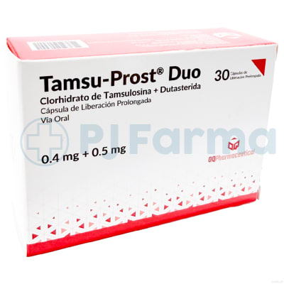 Tamsu-Prost Duo (Clorhidrato De Tamsulosina+Dutasterida)0.4Mg+0.5Mg Oqpharmaceutical  Caps.1